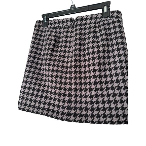 J Crew Skirt Women'S 4 Houndstooth Wool Blesn Pencil Mini Skirt - Picture 6 of 8
